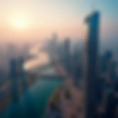 Aerial Perspective of Dubai's Skyline Aerial view showcasing Blumont Capital Tower within Dubai's skyline