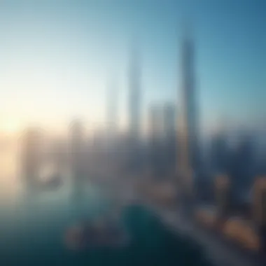 The Iconic Skyline of Dubai Skyline view of modern Dubai architecture
