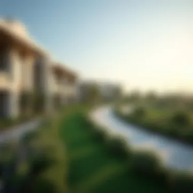 Modern Architecture in Al Barsha South Panoramic view of Al Barsha South showcasing modern architecture and greenery