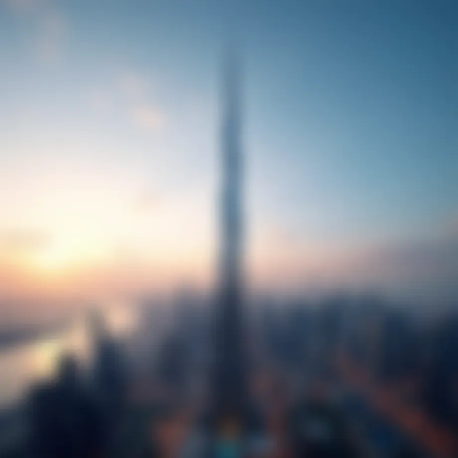 The Burj Khalifa towering over Dubai's skyline