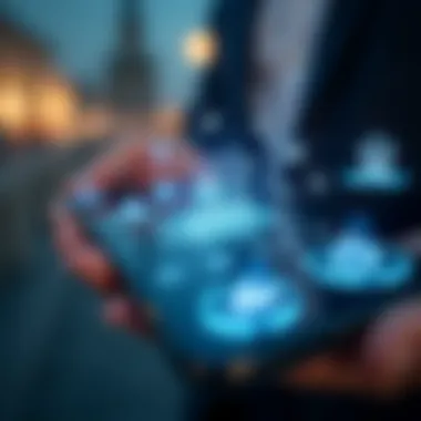 Digital Banking Innovation Digital banking services on a smartphone