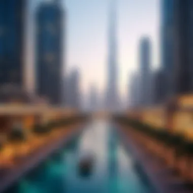 Dubai Skyline with Shopping Opportunities A stunning view of Dubai's skyline with shopping centers