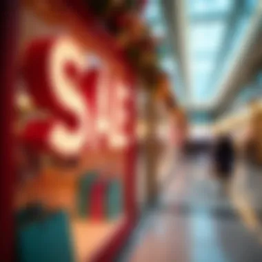Seasonal Sales at Dubai Malls Colorful sale signage displayed at a popular mall