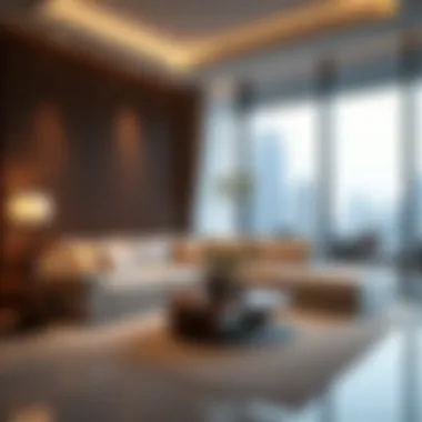 Luxury Living Spaces in Executive Towers Luxurious interior of a high-end apartment in Executive Towers
