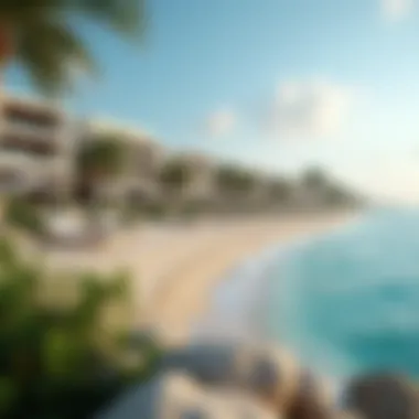 Luxury Real Estate at La Mer Luxurious beachfront properties lining the coastline of La Mer