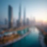 A modern skyline of Dubai showcasing luxury real estate developments