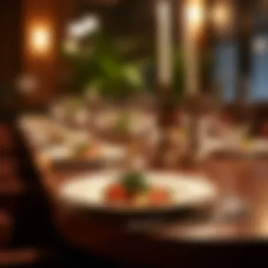 Luxury Dining Experience Elegant dining setup at Rosewood Restaurants