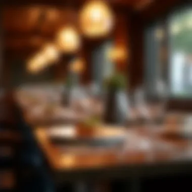 Aesthetic Dining Environment Sophisticated ambiance of a Rosewood restaurant