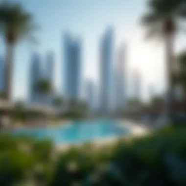 Modern Dubai Skyline A modern Dubai skyline showcasing luxury residential towers