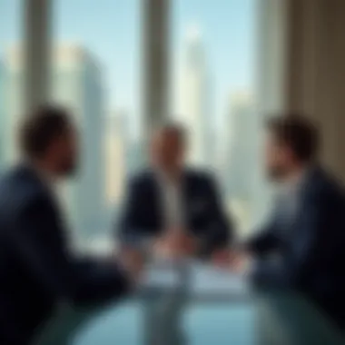 Real Estate Agents Discussing Investment Strategies Real estate agents discussing investment strategies