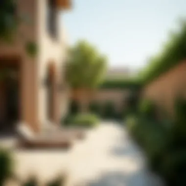Serene Outdoor Spaces of Shamsa Townhouse Beautiful garden area and outdoor space of the Shamsa townhouse