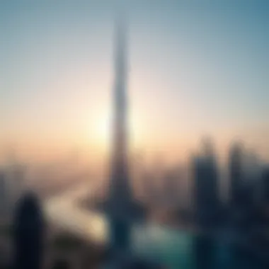 Stunning skyline of Dubai featuring iconic Burj Khalifa