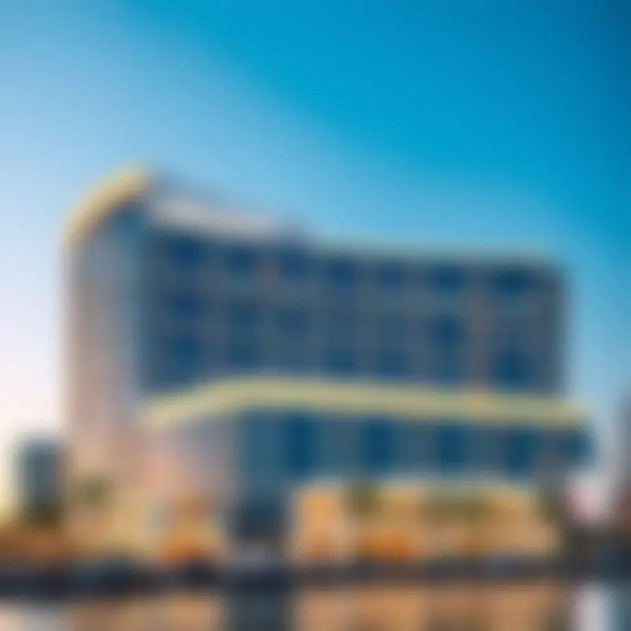 Architectural view of Hilton Dubai Creek showcasing modern design