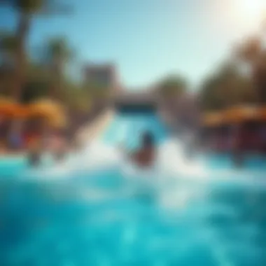 Thrilling Moments at the Wave Pool Visitors enjoying the wave pool at JBR Water Park