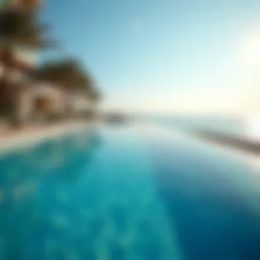 Infinity Pool with Scenic Views at Rixos Beach Apartment Infinity pool with a scenic view from the Rixos Beach Apartment terrace