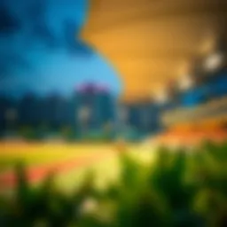 A vibrant view of Sports City showcasing its sports facilities and residences