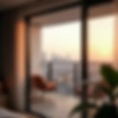 Serene Balcony with City View Cozy balcony of a 1 BHK unit with a view of the city