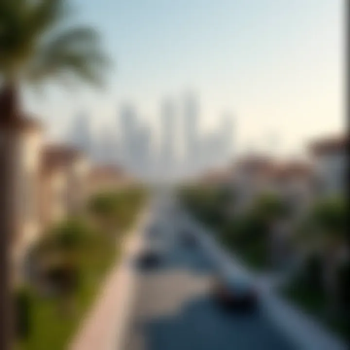 Skyline view of Dubai featuring popular neighborhoods for 1 BHK properties