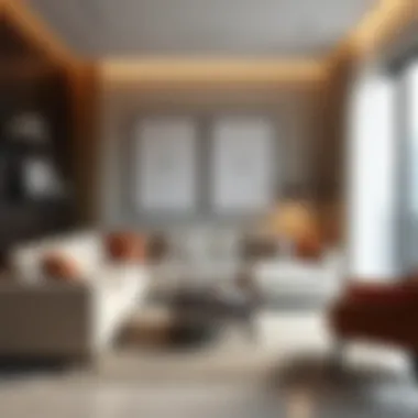 Stylish 1 BHK Living Space Modern 1 BHK apartment interior showcasing elegant design